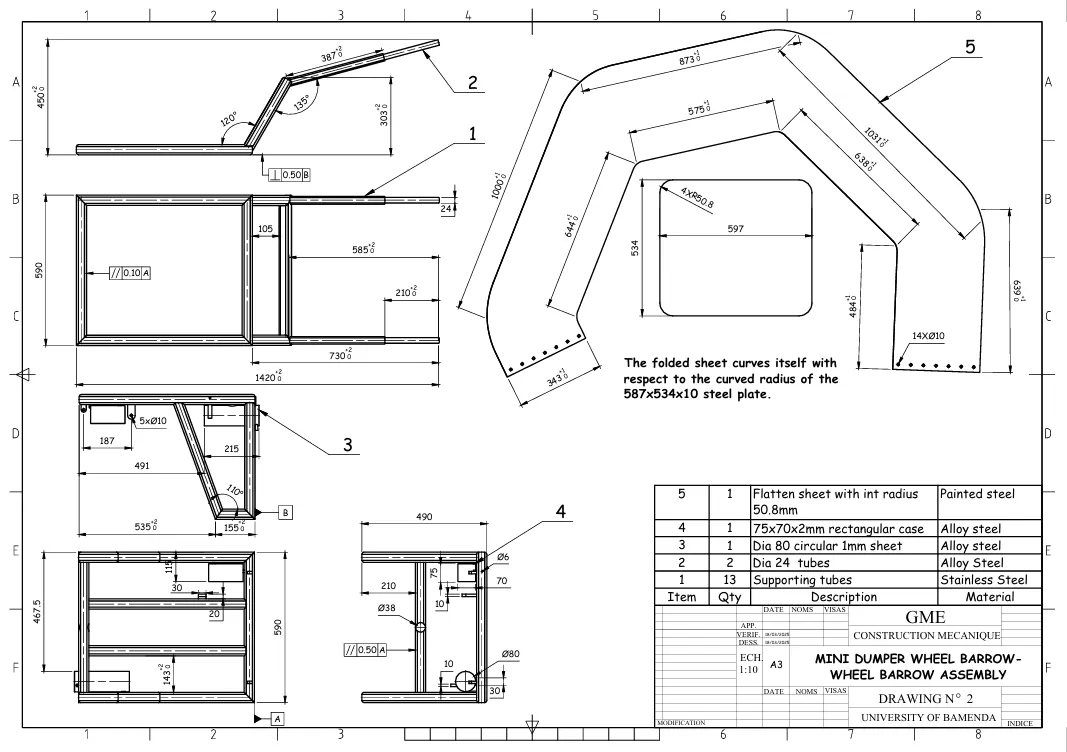 Chassis assembly drawing