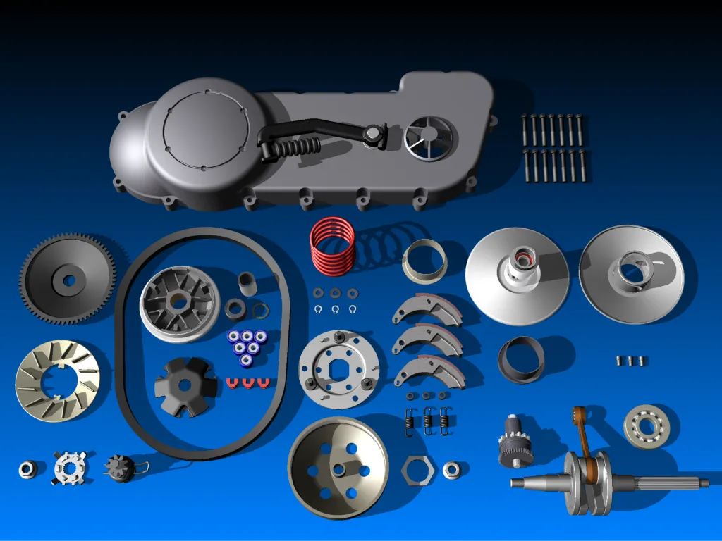 Motor components — view 1